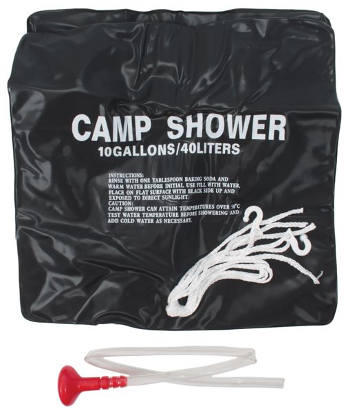 Camp Shower Bag 40 Litres with Accessories