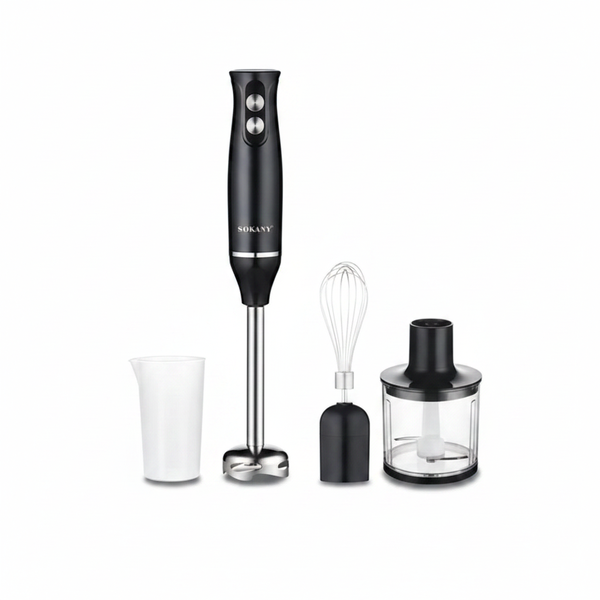 Sokany 4 in 1 Hand Blender 300W with Chopper and Whisk, 2 Speed