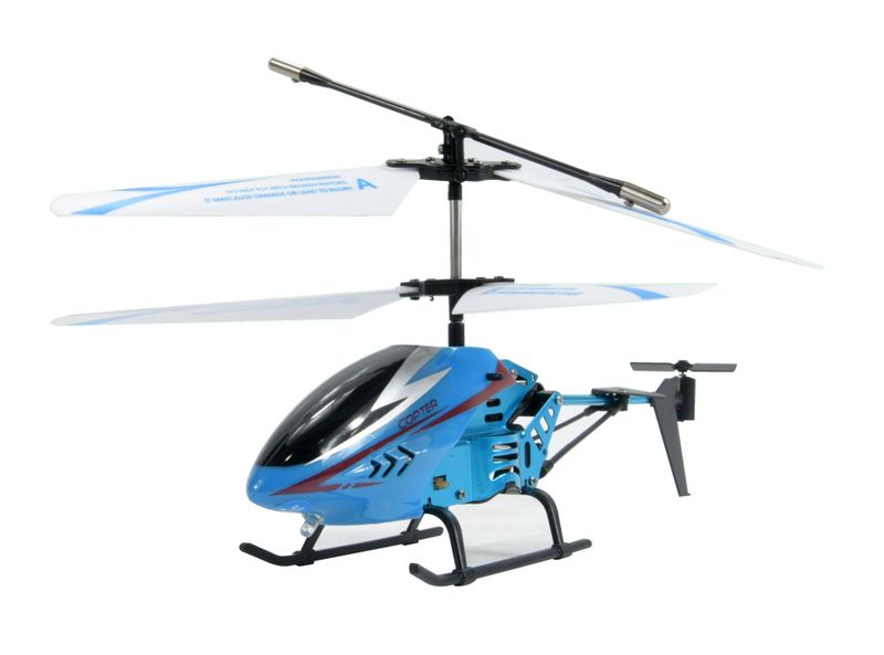 RC Leading I/R 3.5 Channel Alloy Helicopter with Gyro (22cm long) - Blue