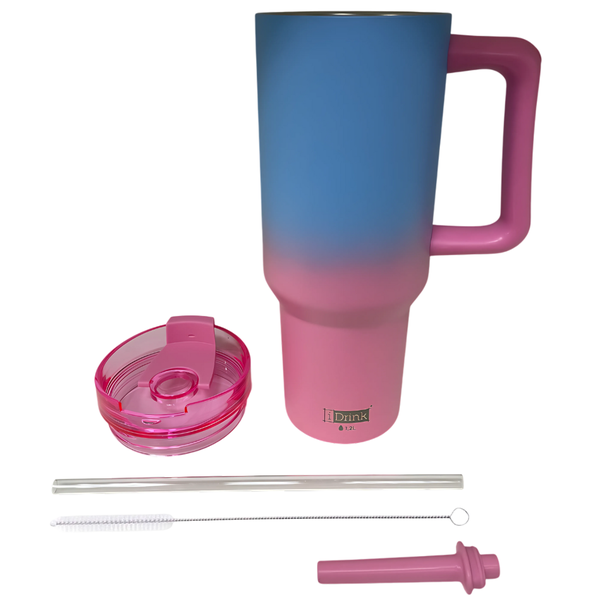 1.2 Litre Triple-Walled Thermal Tumbler- Pink/Blue Ombre