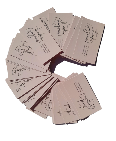 Thank you cards for businesses. (50 pcs) - Pink