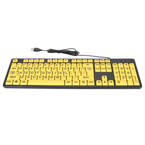 Large Print Keyboard 104 Keys, USB, Visually Impaired