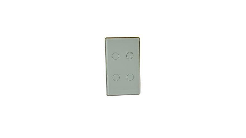 4 Gang Smart Switch Black &amp; white with Silver