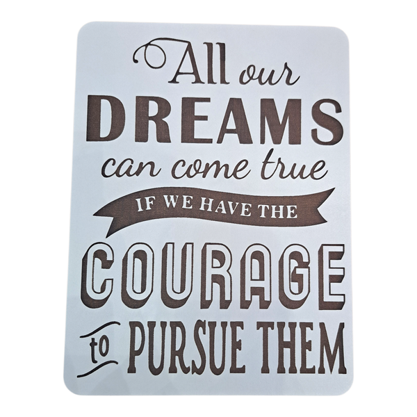 Gift Emporium Wooden-Style Wall Art - All Our Dreams Can Come True Quote