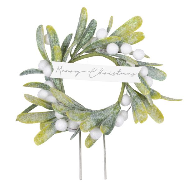 Snow Place Like Home - Christmas Mistletoe Cake Topper