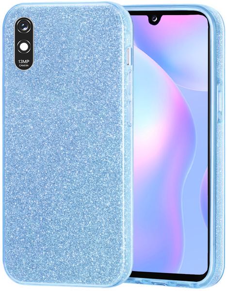 Tekron Glitter Sparkle Bling Case for Xiaomi Redmi 9A - Blue