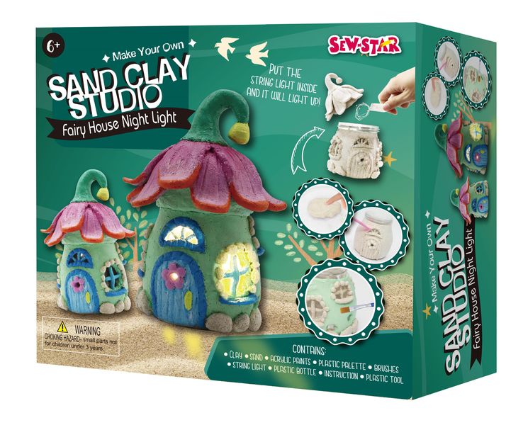Sew Star Sand Clay Studio- Fairy House Night Light Craft Kit