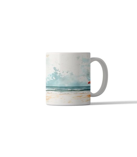 Printed Coffee Mug - Retro Surfing DSG 13