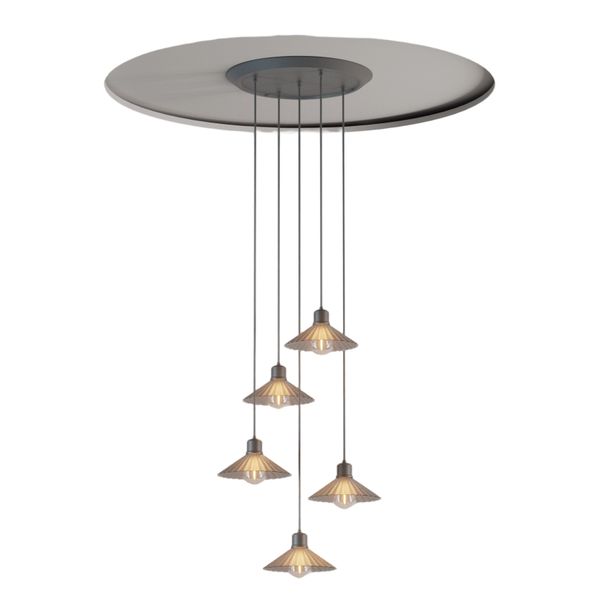 AIYI 10W 5-Light Round Pendant Ceiling Light - Warm White 2700K AY398-048