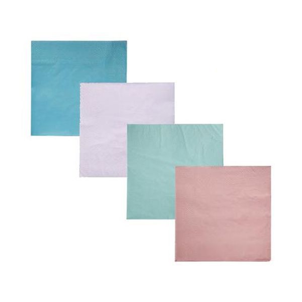 Serviettes - 2ply - 33cm - 20 Piece Pastel