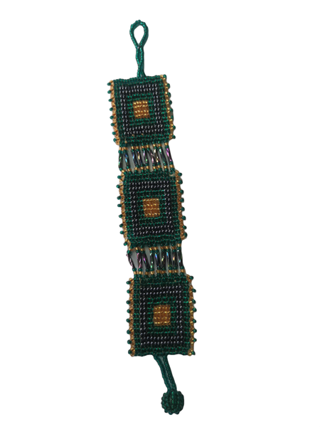 Traditional Beads Bracelet 3 Square Design Stylish Handmade Beads Bracelet
