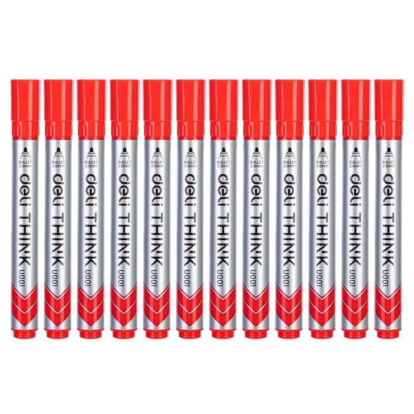 Deli Whiteboard Marker Bullet Tip: 2.0mm 12PCS
