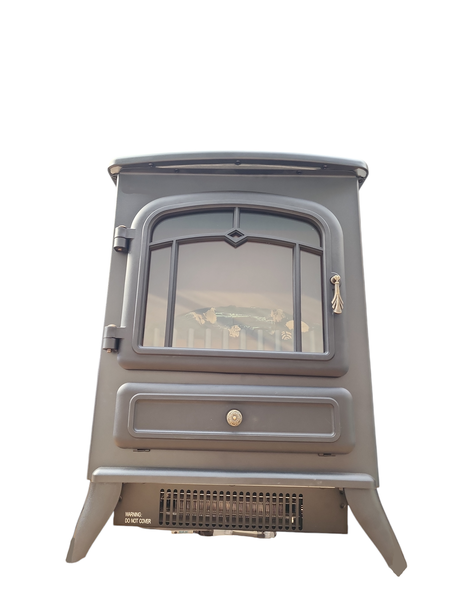 Black Electrical Fireplace 1850W - Authetic Looking With 3D Flame