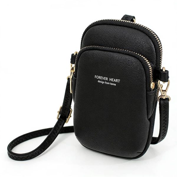 Mobile Phone Case with Purse for Hanging, Small PU Leather Crossbody Bag,