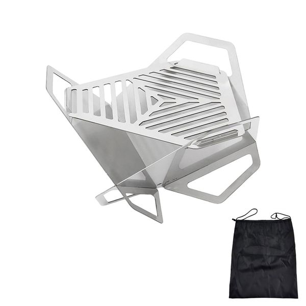 Stainless Steel Foldable Outdoor Barbecue Stove Detachable BBQ Grill Rack