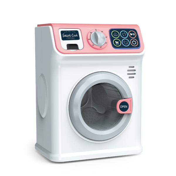 Pretend &amp; Play Washing Machine with Sound and Spinning Action - Pink