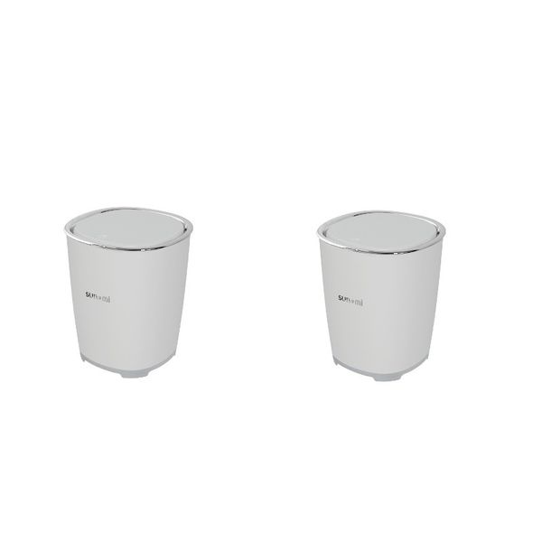 Press Type Trash Can - 2-Piece - 8 Litre