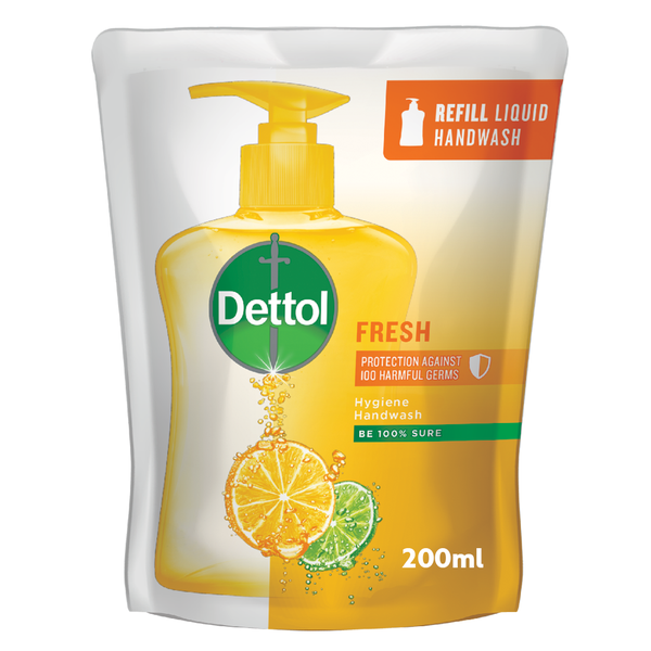 Dettol 200ml, Hygiene Liquid Hand Wash, Refill, Fresh