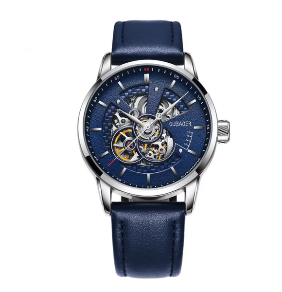 Opel Mechanical Watch, Skeletonised, 3 ATM Water Resistance, Blue