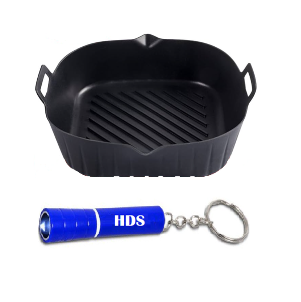 18cm Square Reusable Silicone Air Fryer Pad with HDS Branded Torch