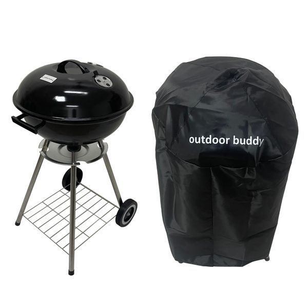 Outdoor Buddy BlazeBuddy-Pro Charcoal Kettle Braai &amp; PVC Cover - 46cm