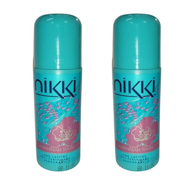 Nikki Long Lasting Anti-perspirant Roll On 50ml - Savannah Rain Pack of 2