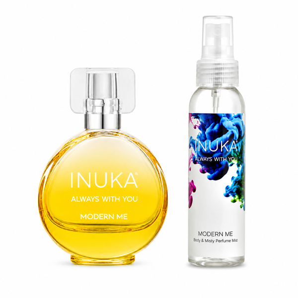 Inuka Modern Me 35ml Perfume + 100ml Hair &amp; Body Mist Set - Yellow for Her