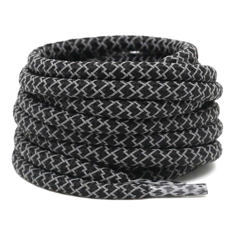 PG's Round Shoelaces Reflective Sports Shoe Laces 140cm Black | Shop ...