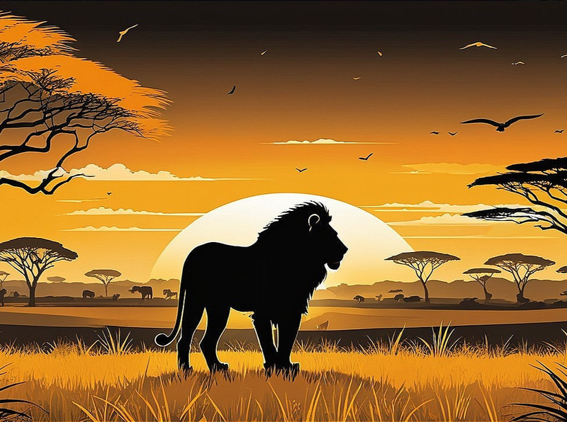 Modern Canvas Wall Art Home Decor - Majestic Lion