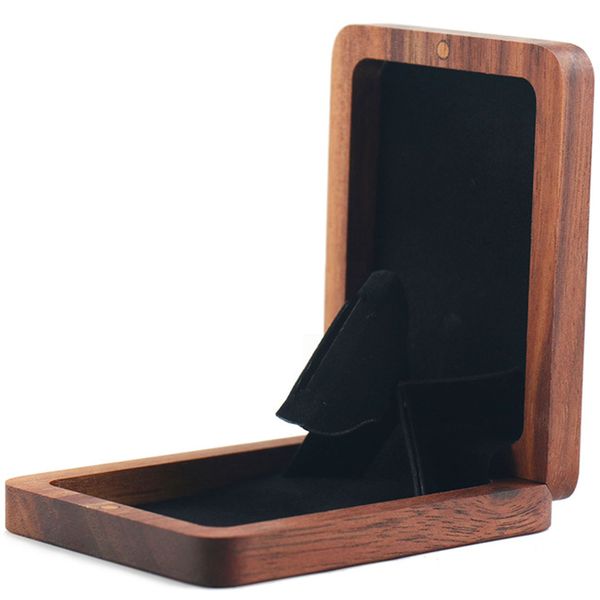 Wooden Ring Box,Wedding Ring Box Engagement Ring Gift Box Display Box Brown