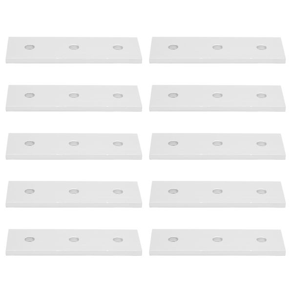 Aluminum Flat Joining Plates compatible with 3030, 3 Hole, 10pcs