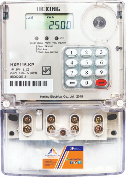 British Xabhaya HXE115-KP Single Phase Prepayment Residential Meter