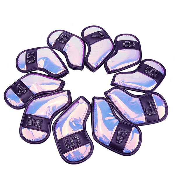 Golf Club Headcovers Set of 10 Made of TPU Material with Velcro Closures