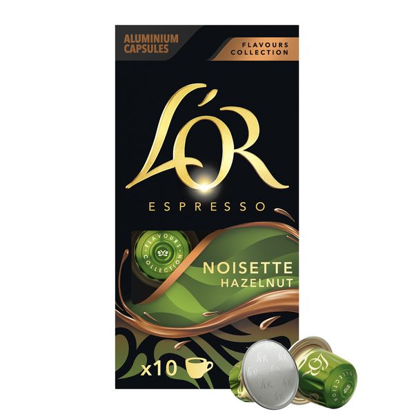 L'OR Hazelnut Flavoured Espresso Aluminium Coffee Capsules - Pack of 10