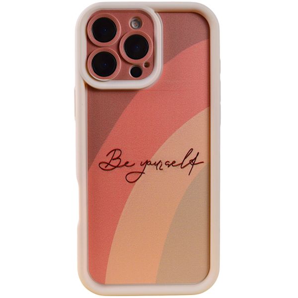Phone Case with Be Yourself Print - Iphone 16 Pro Max - Retro Rainbow