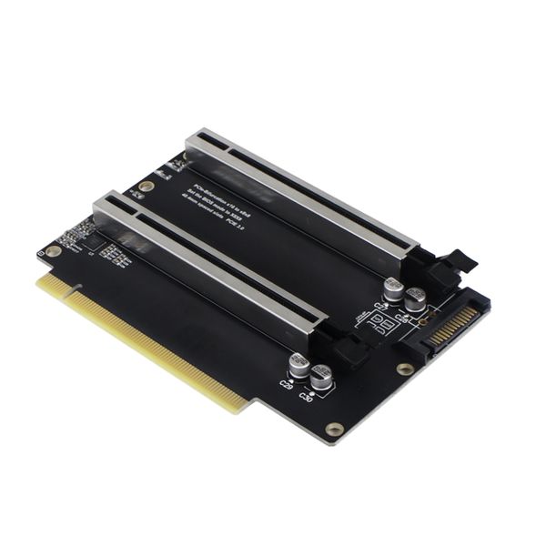 Pcie 3.0 X16 To X8x8 Expansion Card with Heightened Sata Interface