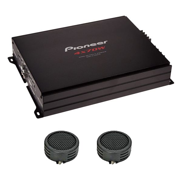 Pioneer GM-E7004 70RMS Watts 4 Channel Amplifier &amp; Evo Tweeters