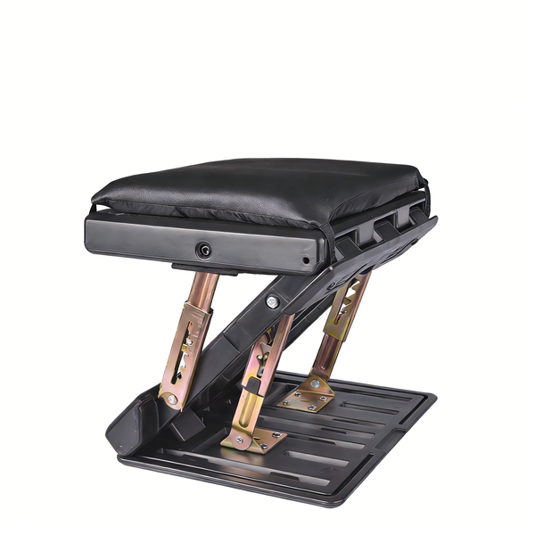 Adjustable Footrest 4 Levels Folding Footstool Removable Soft Cushion Pad