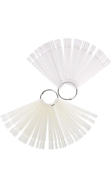 2 x Portable Fan-shaped Acrylic/Gel/Polish Nail Colour Display
