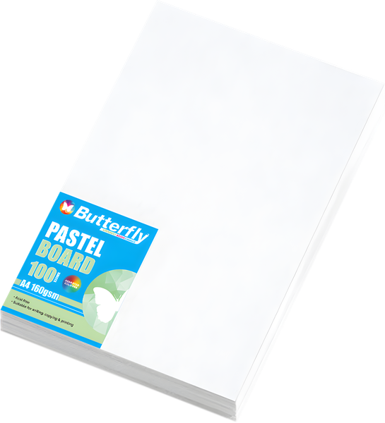 Butterfly A4 Pastel Board 100s - White