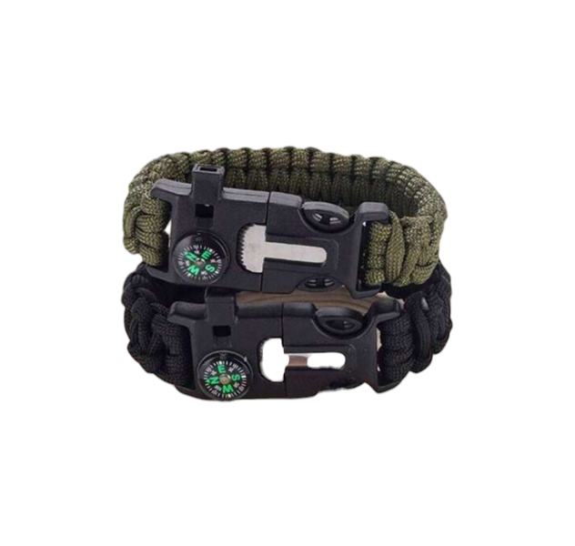 Multi-Functional 5-In-1 Braided Survival Bracelet - Pack of 2