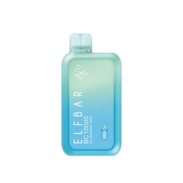 Elf Bar 10000 Puffs Disposable Vape - Blueberry Mint - 2 Pack