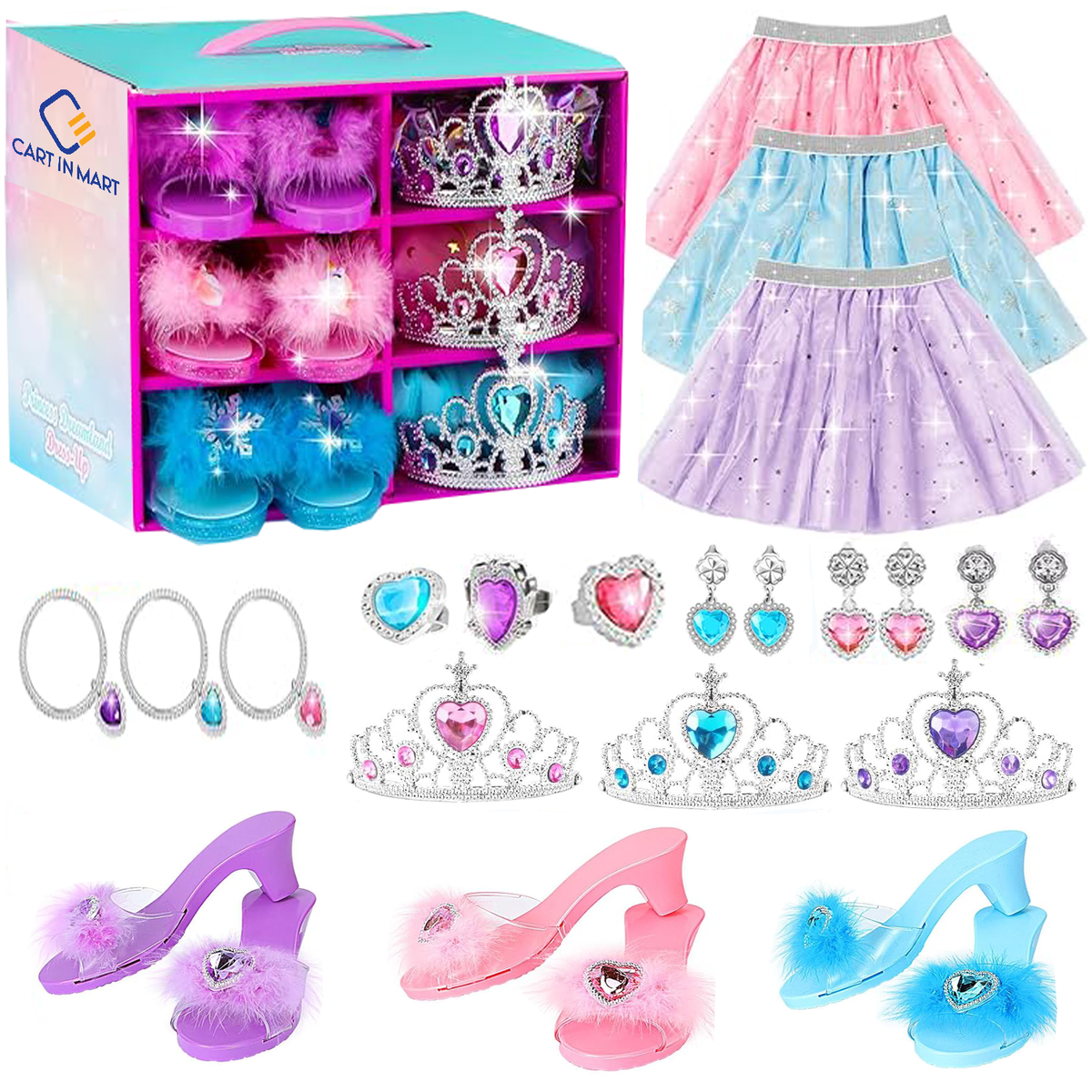 Princess Dress Up & Jewelry Boutique, Girl Role Play Gifts Toddler Toys 