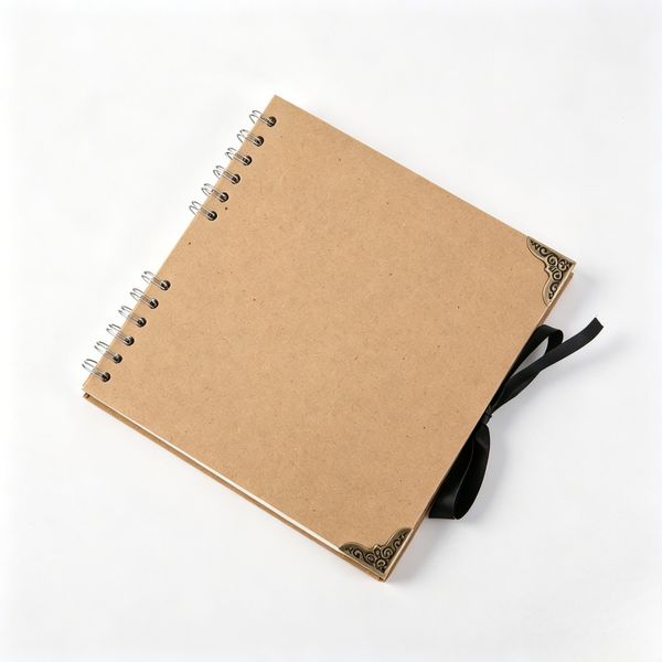 Scrapbook Album 30 Pages Brown Thick, Photo Album Scrapbook for Art &amp; Craft