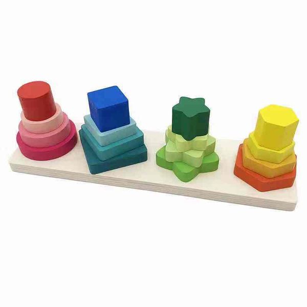 Geometric Four Column Toy - Multi color