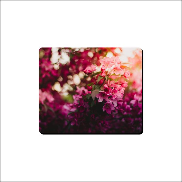 Mouse Pad - Dark Pink Flowers