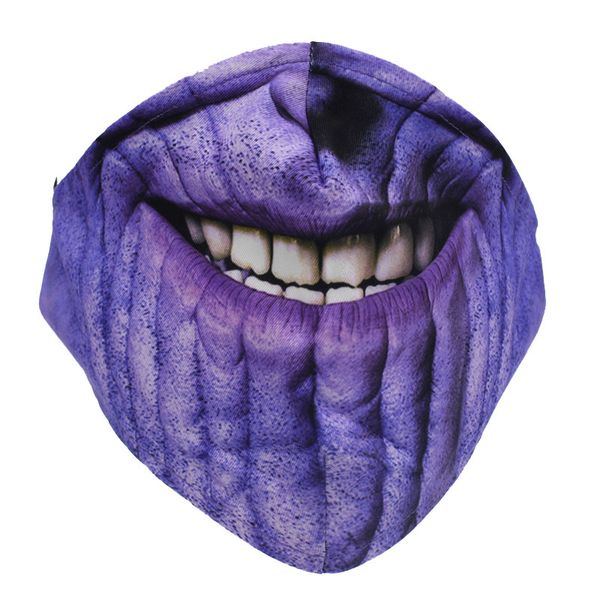 Villain Printed Reusable Washable Fabric Face Mask with Adjustable Earloop