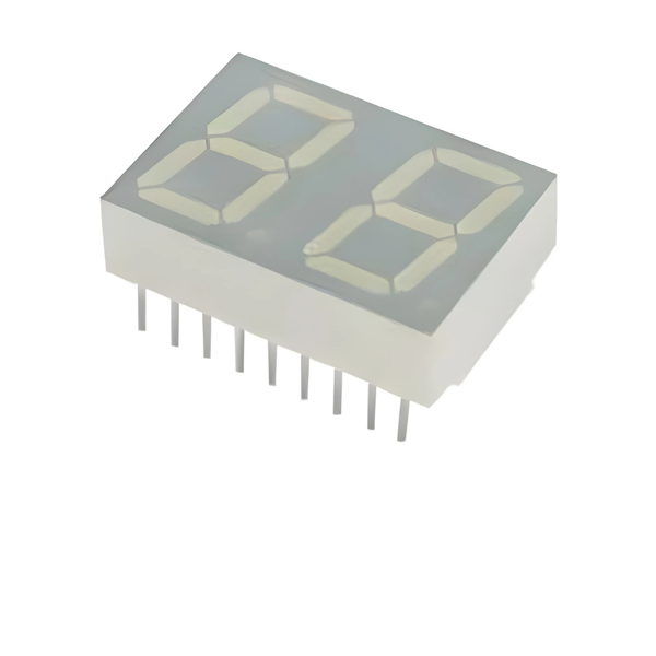 DA56-21YWA - Dual 7-Segment LED Display 14.22mm Yellow CA 2200 cd