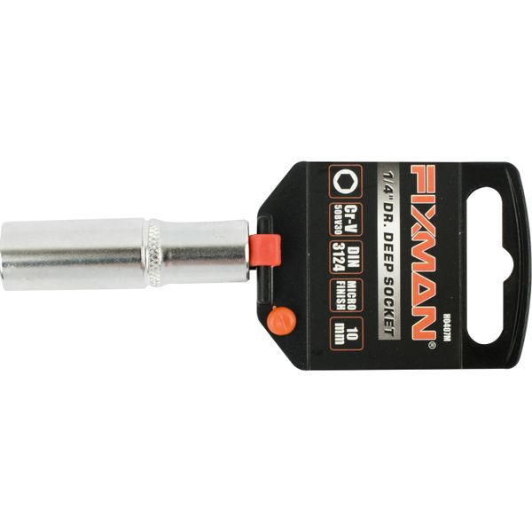 Fixman - Deep Socket - 1/4 Inch Drive - 10mm - 3 Pack