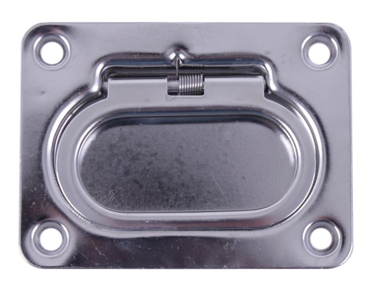 Marine Grade Flush Mount, Spring Loaded, Pull Ring - 76 x 57mm